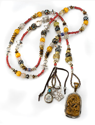 MiaLena Signature Prayer Beads Necklace 'Prosperity'