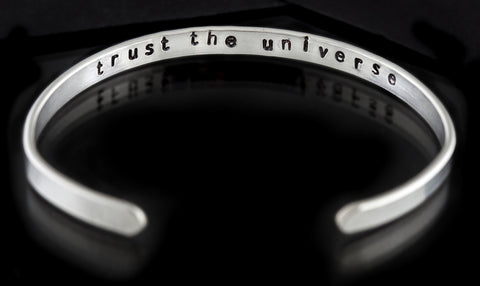 Soul Intention cuff - "trust the universe"