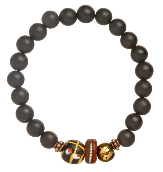 Buy Beautiful Kids Bracelet Gold Plated Black Beads with Gold Balls Hand  Bracelet For Boy Baby
